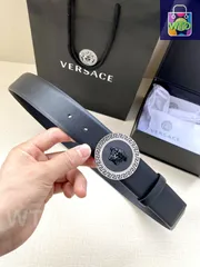 【今日特価】Versace メダサ レザーベルト-1