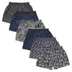 [デルレオーネ] トランクス メンズ 抗菌防臭加工 2枚 4枚 6枚 セット 綿100％ 前開き ボタン付き (6枚セット, 5L)