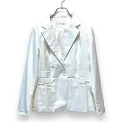 【未使用】レディース　テーラードジャケット　Lサイズ　白　ホワイト　1つボタン