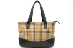 バーバリー ノバチェック ミニ ショルダー ハンドバッグ トート ロゴ キャンバス ベージュ Burberry 2809h
