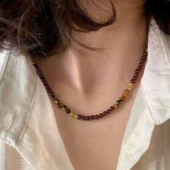 ゴールド アート風 ループタイ！ ネックレス 黒ストーン付き - メルカリ