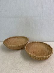【フォロー割対象商品】竹ざる　竹籠　竹細工　2個セットＡ