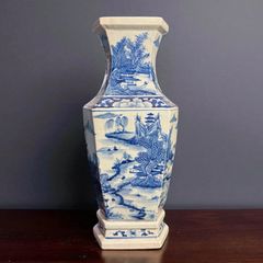 六角 花瓶 葡萄 朝顔 花器 高さ25.5cm - メルカリ