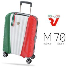 RONCATO ロンカート PREMIUM ZSL トリコローレ スーツケース Mサイズ キャリーケース メンズ 旅行 出張 ポリカーボネート ハード ファスナータイプ イタリア製 縦型 TSAロック 4輪 軽量 メンズ バッグ ブランド 5465