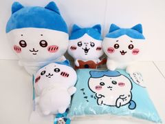 5点セット ちいかわ ハチワレ プライズ ぬいぐるみ/スポーツ刈り・特訓スタイル・スフィンクス・ギター/ハッピーバッグ2024 枕