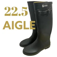 エーグル　AIGLE 35サイズ　22.5cm ブラック　黒　レインブーツ　長靴　梅雨　雨　雪　防寒