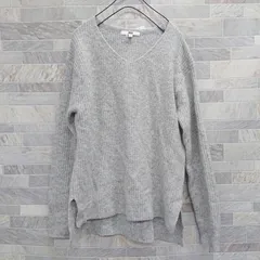 UNIQLO スフレヤーンVネックサイドスリットセーター 07537