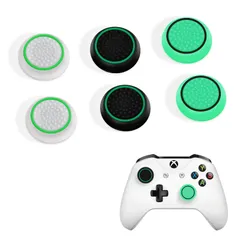 【在庫セール】6枚セット 滑り止め クリア＋ブラック＋グリーン 保護カバー コントロール Xboxアナログスティックカバー カバー 親指スティックキャップ SWITCHプロコン用 ps5とps4スティックキャップ Xboxコントローラーに対応 PS4コントロー