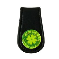 【特価商品】ゴルフマーカー 集光マーカー MARUA(マルア) 革ベルト（マグネットクリップタイプ）（YG）イエローグリーン