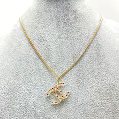 CHANEL ココマーク マルチカラー ストーン ネックレス ヴィンテージ
