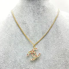 シャネル CHANEL ココマークネックレス マルチカラー ラインストーン GP 04年モデル レディース プラスチック 管理番号：8777