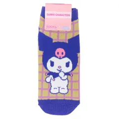 【メール便】クロミ 女性用靴下 レディースソックス 格子 サンリオ スモールプラネット キャラックス 大人向け キャラクター グッズ 