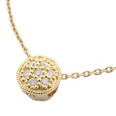 agete アガット ラウンド マイクロセッティング ネックレス K18/ダイヤモンド0.07ct【いおき質店】