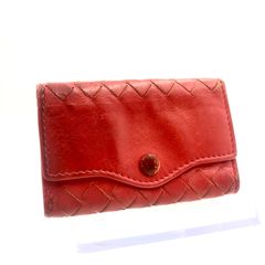 BOTTEGA VENETA イントレチャート レッド レザーキーケース - メルカリ