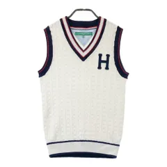 サイズ：M TOMMY HILFIGER GOLF トミー ヒルフィガーゴルフ  ニットベスト  ホワイト系 [240101492670] ゴルフウェア レディース ストスト