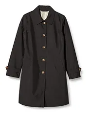 日本 S-75 (日本サイズS相当)_ブラック [セシール] ステンカラーコート(花粉対策・撥水・UVカット・選べる2レングス) AC-1676 レディース ブラック 日本 S-75 (日本サイズS相当)