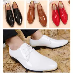 種類39：41/A：ブラック(パテントレザー) レディース シューズ 靴  ブーツ パンプス サンダル オシャレ 小物 アイテム EUサイズ表記  紳士靴 ポインテッドトゥ メンズ カジュアル 革靴 パテントレザー 