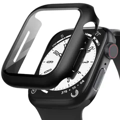 【数量限定】Apple Watch用 ケース for Series 11/10/9/8/7/6/5/4/SE3/SE2/SE 45mm PC素材 強化ガラス アップルウォッチ 保護用カバー 超薄型 高耐久 POLINK 耐衝撃 高透過率 指紋防止 for Ap