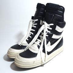 リックオウエンス RickOwens 初期 GEO DUNK BASKET SNEAKER ハイカット スニーカー 42 ブラック ホワイト メンズ 正規品 5-YD010