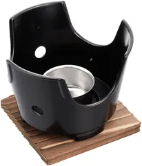 【数量限定】固形燃料用やまと鍋コンロセット TKG 小(15cm・18cmやまと鍋用) コンロ寸法(内径×高さmm)130×100 質量(kg)0.3 軽くて扱いやすいアルミ製 遠藤商事 火皿はステンレス製 木台付き 業務用 QYM04003