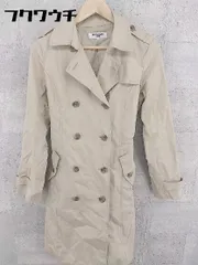 ■ NATURAL BEAUTY BASIC ナチュラルビューティーベーシック ベルト付 長袖 トレンチ コート Lサイズ ベージュ レディース 【中古】 【1002798925250】