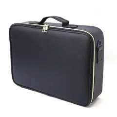 ☆ ブラック ☆ メイクボックス yybox05 メイクボックス 大容量 コスメケース 化粧ボックス 化粧品 ケース バニティケース バニティバッグ コスメボックス 化粧品入れ 持ち運び 旅行 肩掛け ショルダー おしゃれ かわいい メイク コスメ 収納のサムネイル