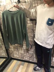 ２４SS AURALEE オーラリー SUPER HIGH GAUZE SWEAT P/O プルオーバースウェット A24SP01HU サイズ4 グリーン　FK