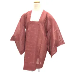 京やM421 正絹 夏 単衣 羽織 紋紗織 和装コート 道行コート レースコート 道行衿 格子文 水玉文様 幾何学模様 袷の着物 単衣の着物 夏着物兼用 スリーシーズンOK 真冬を避けたオールシーズン対応 羽織 道中着  日本製 着物コート 単衣仕立て 未使用