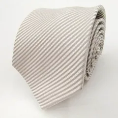 パーフェクトスーツファクトリー ブランド ネクタイ ストライプ柄 シルク 未使用タグ付 PO  メンズ ホワイト P.S.FA 【中古】