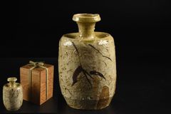 陶芸家 西岡小十 絵唐津 面取 香炉 唐津焼 古唐津 織部 香爐 共箱 純銀