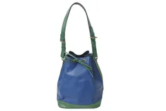 LOUIS VUITTON ルイヴィトン ノエ ショルダーバッグ 巾着 ツートン M44044 エピレザー ブルー グリーン ゴールド金具 美品 中古 4c071484