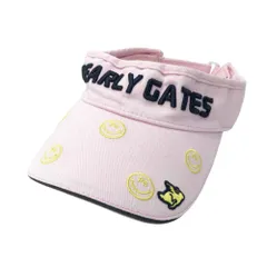 PEARLY GATES パーリーゲイツ  サンバイザー スマイル刺繍 ピンク系 F [240101493658] ゴルフウェア ストスト