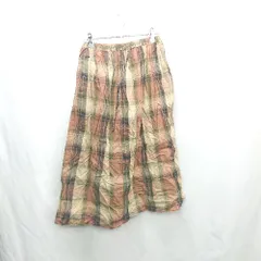 ◇ Θ PAR ICI パーリッシィ チェック柄 ウエストゴム 膝丈 フレア スカート サイズF ブラウン系 レディース E  【1502030019766】のサムネイル