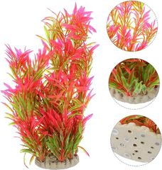 水槽水草 2本セット バブラー 金魚 メダカ カメ 爬虫類 水族館用 水槽用 人工植物 プラスチック植物 水槽 水槽水草 s83