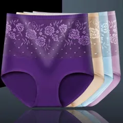 ハイウエスト 綿ショーツ レディース ショーツ 下着 肌着 お腹引き締め 深め 大きい 深履き 引締め すっぽり ガードル673