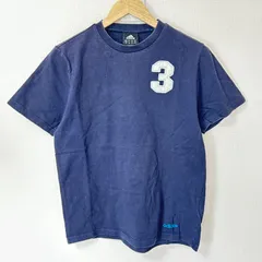 (^w^)b adidas アディダス クルーネック 半袖Tシャツ コットン 綿100% トップス 無地 シンプル スポーツMIX 古着MIX カジュアル デイリー ネイビー 紺 メンズ サイズS