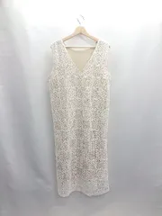 ◇ ⊂ classicalelf クラシカルエルフ レース ノースリーブ ロング ワンピース サイズM ベージュ ホワイト レディース E  【1503060026830】