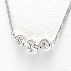 Pt トリロジー ダイヤ ネックレス 0.70ct 6.55g GR1641 - メルカリ