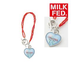 ミルクフェド ブレスレット アクセサリー MILKFED BEADS AND HEART CHARMS BRACELE 103252054010 ブレス ハート 赤 レッド milkfed レディース プレゼント アクセ おしゃれ 可愛い ブランド ロゴ