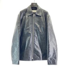 【中古】CELINE 22AW カーフレザー ポリスマンジャケット サイズ44 ブラック 2ED041320 セリーヌ[17]のサムネイル