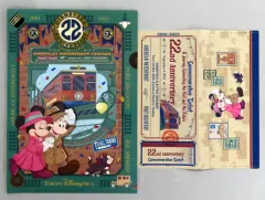 【中古】クリアファイル ミッキー＆ミニー＆フィガロ(ディズニーシー・エレクトリックレールウェイ) A4クリアホルダーセット 「東京ディズニーシー 開園22周年」 東京ディズニーシー限定