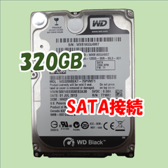 【中古動作品】Western Digital 2.5インチ 9.5mm HDD SATA(Serial ATA) 320GB WD3200BEKT-75PVMT1