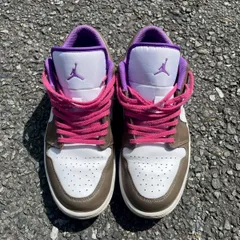 Nike Air Jordan 1 Low エアジョーダン1 ブラウン パープル ピンク スニーカー 28.5