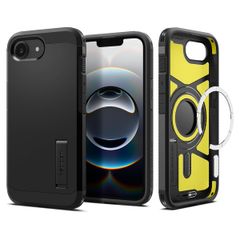 【新着商品】Spigen 【創業18年の技術力】 iPhone 16e ケース MagSafeアクセサリー対応 マグネット搭載 スタンド 頑丈 マット 耐衝撃 米軍MIL規格 タフ・アーマー（AI）・マグフィット ACS09137 (ブラック)