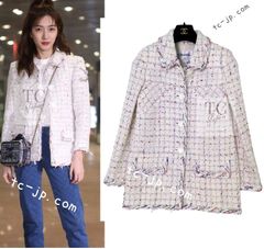 シャネル ジャケット 124万 CHANEL ホワイト ミックス コットン ツイード コート カール・ラガーフェルド作品 超美品 36 38