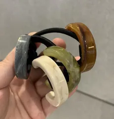 べっ甲 ストーン風 ヘアゴム  4色セット