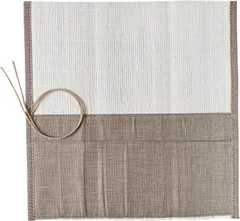 [SENYON]竹製 ポケット付き 筆巻 水彩 書道 持ち運び (両端)