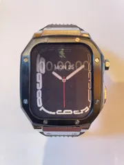 アップルウォッチ バンド 一体型 44mm 45mm おしゃれ カバー se 保護 ベルト シリコン アクセサリー フレーム