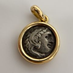 【中古】BVLGARI ブルガリペンダントトップ モネーテ アンティークコイン K18YG アンティークコイン