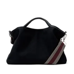 [VITAFELICE] ヴィータフェリーチェ 本革×キャンバス 2way トートバッグ レディース inb-10001z (ブラック) [ブラック]